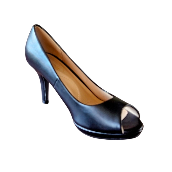 DREAM PAIRS Women's New In Box City-OT Black Open Toe High Heel Shoes Size 8.5 M - Picture 5 of 16